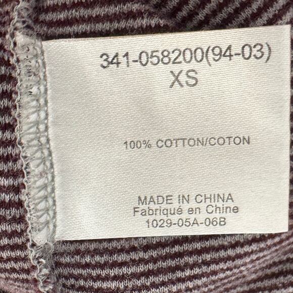 Uniqlo Soft Touch Cotton Burgundy Striped Turtleneck Long Sleeve Top Womens XS‎ - Picture 8 of 9